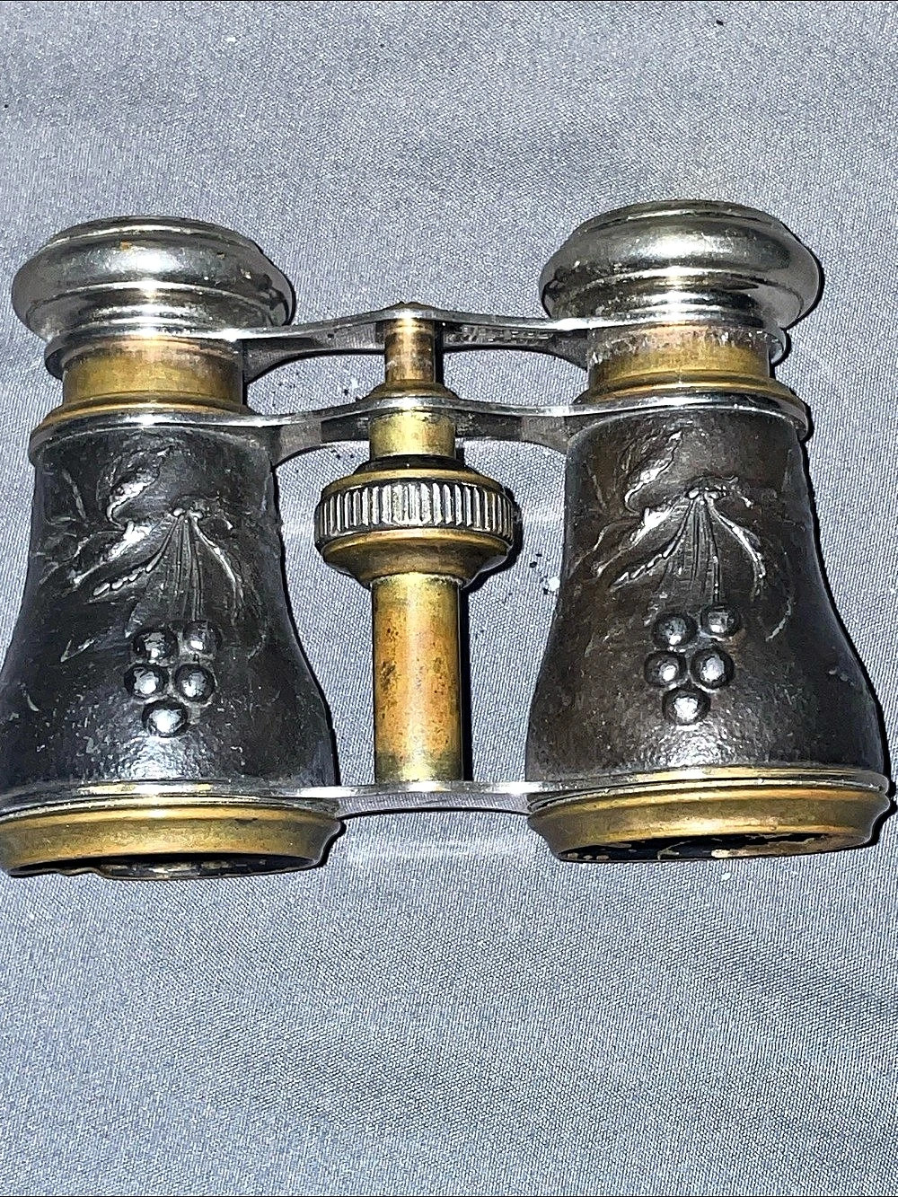 Vintage Ornate Opera Glasses Black & Gold Made in France Sportiere Paris